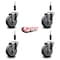 Service Caster 4'' Thermoplastic Rubber Wheel Swivel 7/8'' Expanding Stem Caster Set, 4PK SCC-EX20S414-TPRB-78-4 - alternate 4